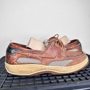 Sebago Docksides Brown Leather Boat Shoes Mens Size 8M Outdoor Loafers
